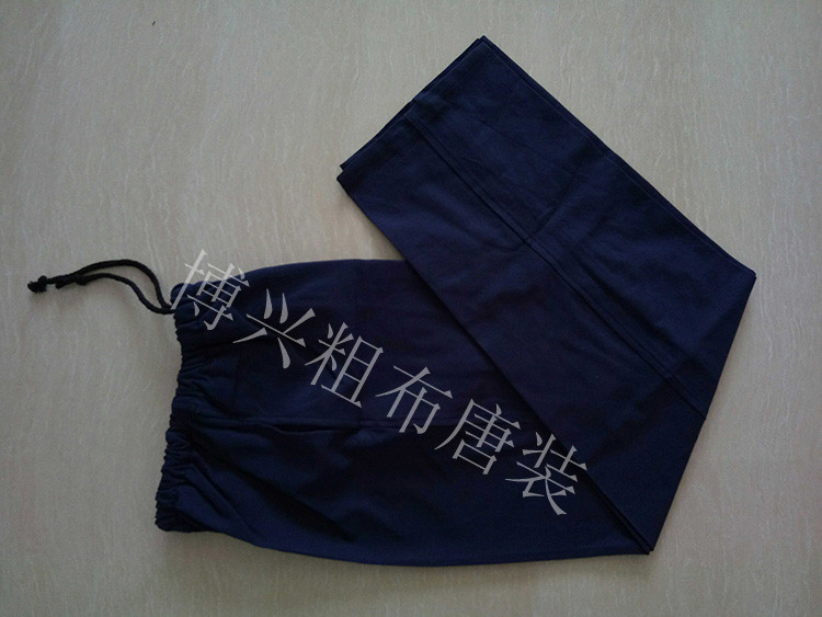 Cotton vải thô Tang phù hợp với quần tây nam quần âu Kung Fu tập thể dục buổi sáng quần thun eo lỏng quần giữa và quần cũ quần thể thao nam