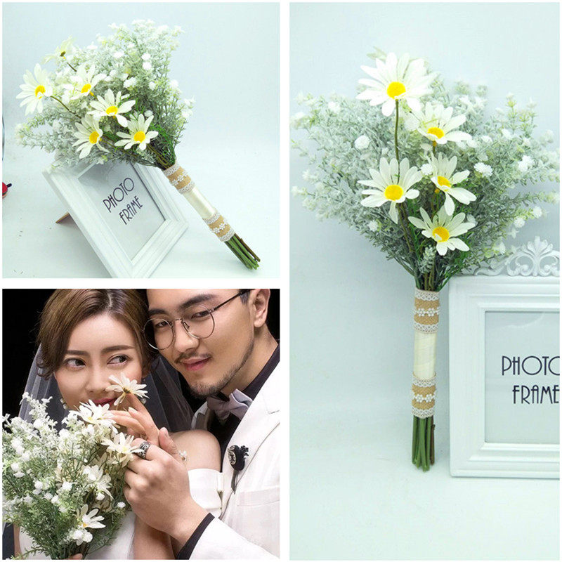 Wedding photography props photo holding flowers travel shooting location bride holding flowers Korean simulation fog starry bouquet