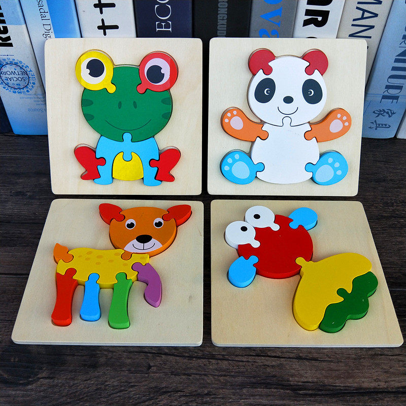 Infant woody three-dimensional puzzle male girl child 3D jigsaw toy 1-2-3-year-old half baby teach the puzzle early