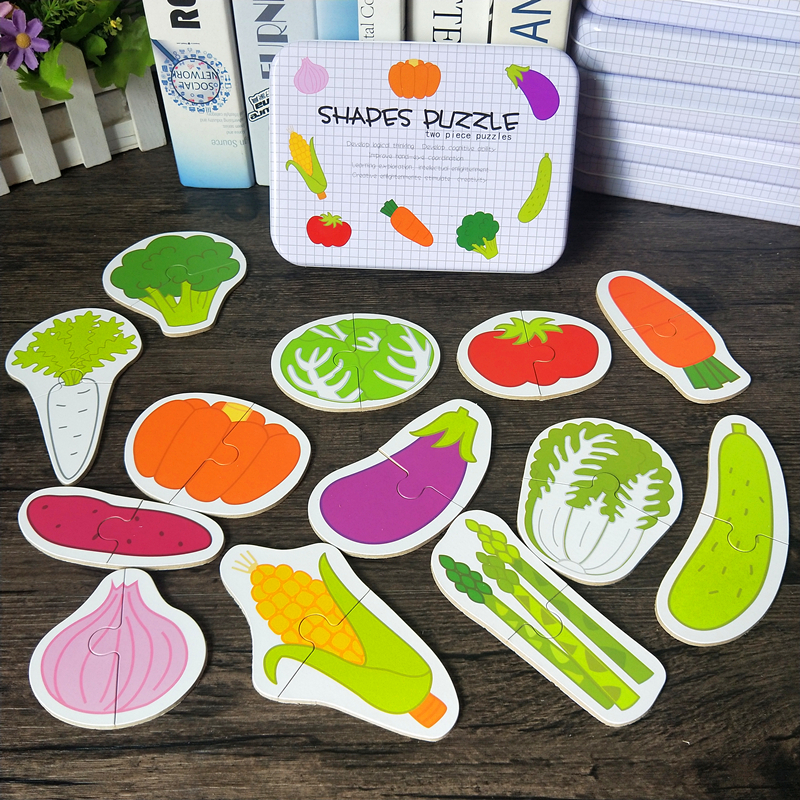 Baby boy's week and half baby cub 0-1-2-3-year-old toy boy Puzzle Chunks Puzzle Girl Early Education