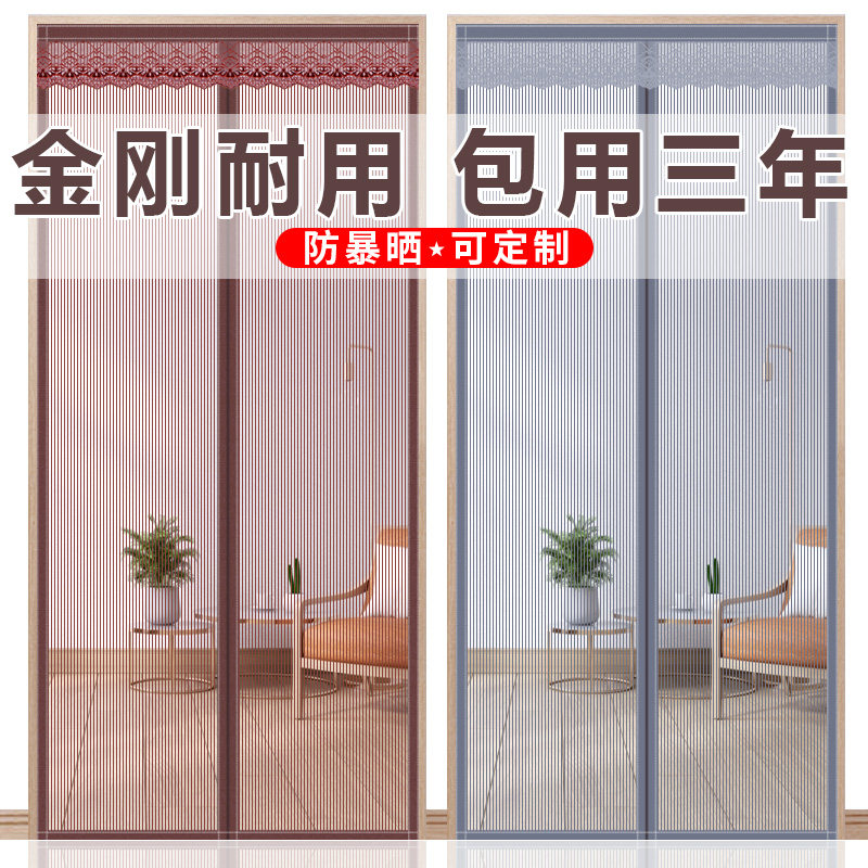 Mosquito-proof door curtain 2021 new room magic sticker encrypted mesh screen door self-to-suction summer anti-fly mosquito net veil