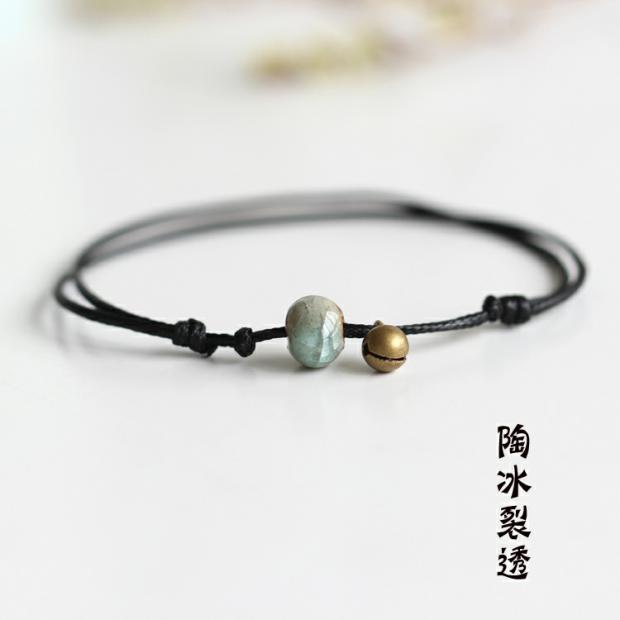 Vòng chân nóng [bụi bước nhẹ] gốm sáng tạo DIY bạn gái thời trang đơn giản trang sức quảng cáo 66 - Vòng chân lắc chân nữ handmade