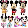 One-year-old birthday decoration cartoon shape cute Mickey Mouse aluminum foil balloon baby birthday party inflatable toy