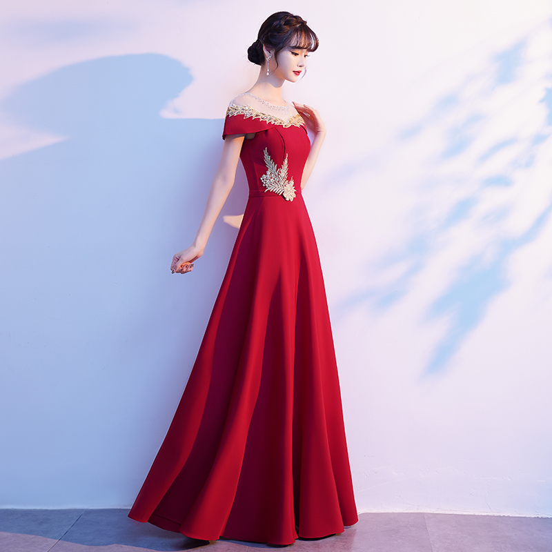 Wedding Reception Attire for Women, Elegant Hostess Banquet Evening Dress, Long Dress for Choir Performance Wedding Reception Attire for Women, Elegant Hostess Banquet Evening Dress, Long Dress for Choir Performance