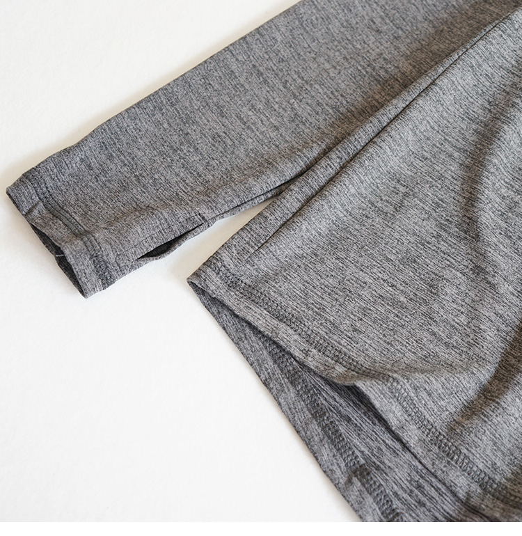 Đề nghị spandex nhanh khô thể thao một nửa cổ áo rộng tay áo thun dài tay áo sơ mi chạm đáy áo sơ mi nữ 8380 cỡ lớn mới - Áo phông áo thun cổ lọ nữ