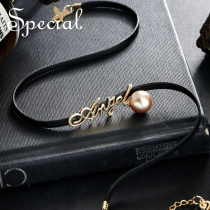 SPECIAL LIGHT EXTRAVAGANT PERSONALITY NECKLACE LOCK BONE CHAIN ORNAMENT PENDANT NECK CHAIN FEMALE ANGELS ROMANCE 2022 NEW WAVE