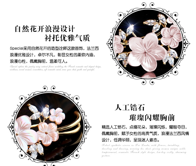 Broche femme SPECIAL en Nacre - Ref 1187792 Image 11