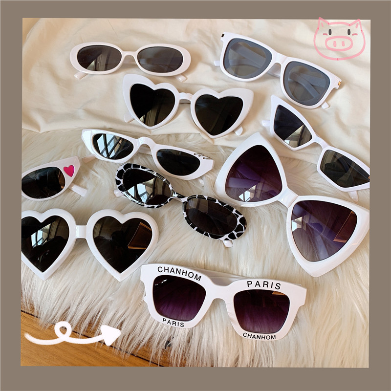 White Korean niche 2020 summer new sunglasses sunglasses anti-UV concave shape tidal soil cool