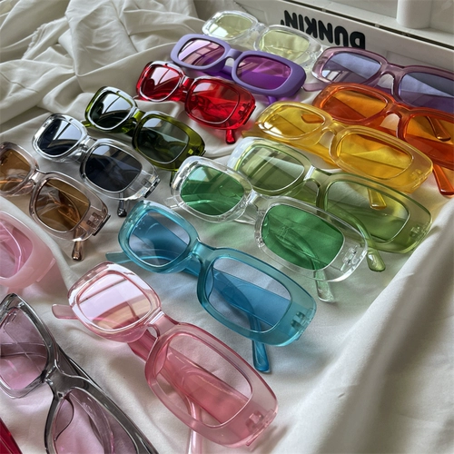 Прямоугольные очки в стиле хип-хоп на солнечной энергии, 2 карат