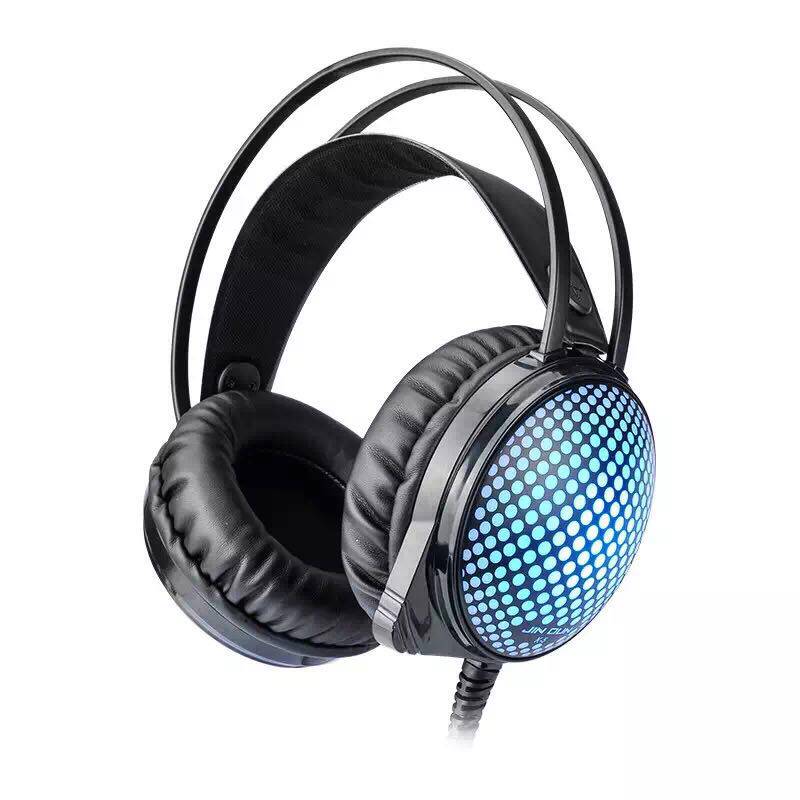 Jindun K5 Headphones Internet Cafe Computer Game Bass Headset Colorful Glare Lightweight Anti-violence Headphones