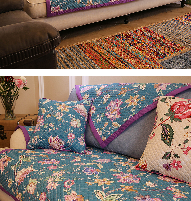 Lông vũ Bốn mùa Mỹ vải mục vụ đệm sofa da chống trượt đệm sofa nước Mỹ khăn tùy chỉnh - Ghế đệm / đệm Sofa nệm ngồi ghế gỗ