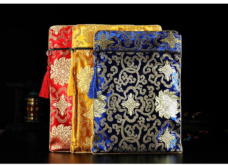 Middle Number warp book bag warp bag with double layer thickening woven brocade bag Buddha warp bag Faber bag bag warp Bover pearl bag Bag Jewelry Bag