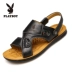 Playboy sandal nam 2018 hè mới bằng da nam giày đi biển đế dày đế chống trượt và dép nam giày bitis nam Sandal