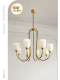 French-Style Milky White Glass Chandelier for Living Room, Bedroom, Dining Room, American-Style Vintage Light Luxury Chandelier, Cozy Bedroom Lighting Fixtures