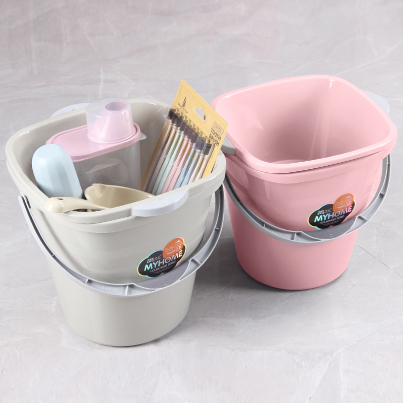 Start of school Thickening Bucket of Tub Suit University Dormitory Laundry Bucket Wash Basin Large hand bucket Home Water storage Bucket Plastic