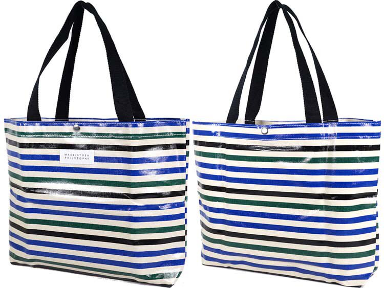 Japan spring June 2015 appendix can put A4 striped handbag shopping bag tutorial bag