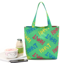 Japanese magazine green letter waterproof lunch bag handbag lunch box bag