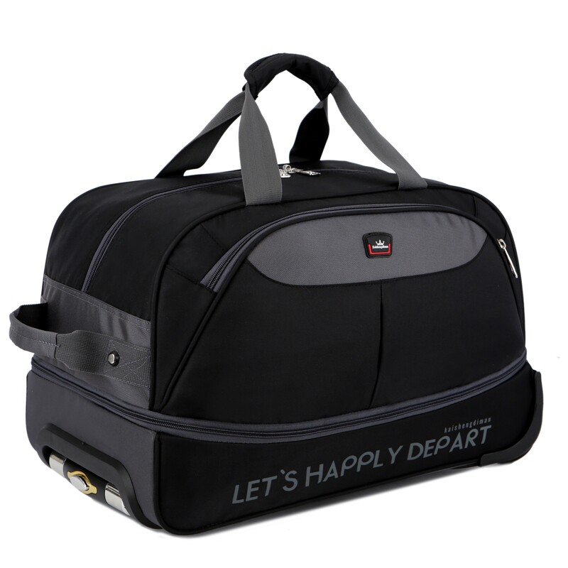 Pull Rod Travel Bag Women's Fold Short Business Trip Fashion Hand Extended Luggage Bag Student Staying in Lightweight Large Capacity