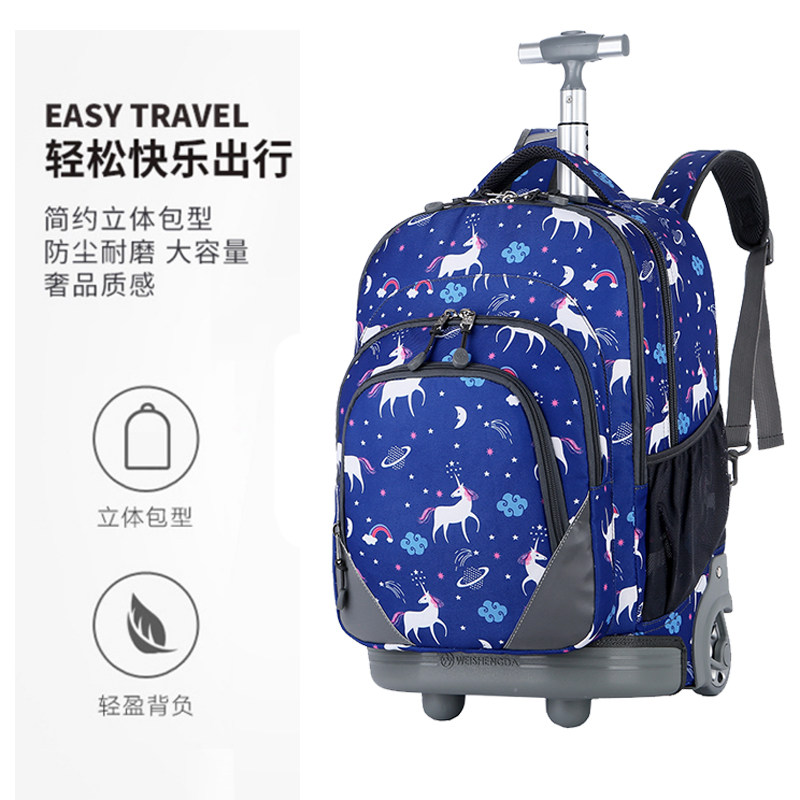 Pull-in-bag Shoulder Bag Waterproof pull-in-bag towed climbing stairs Light Extra-large Capacity Silent Travel Double Shoulder Travel Bag