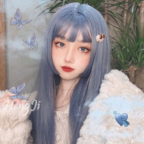 Princess Cut Wig Woman Long Straight Hair Dresses Heuristic Day Ensemble Tennis Red Female Anchor Blue Grey Long Hair Lolita Full Headgear