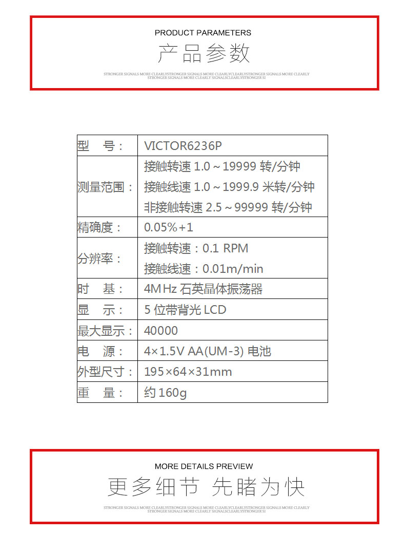VC6236P Non-contact/contact Dual-use Wire SPeed Tachometer Photoelectric SPeedometer Tachometer