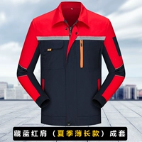 Летний тонкий и длинно скрытый синий и красный набор плеч