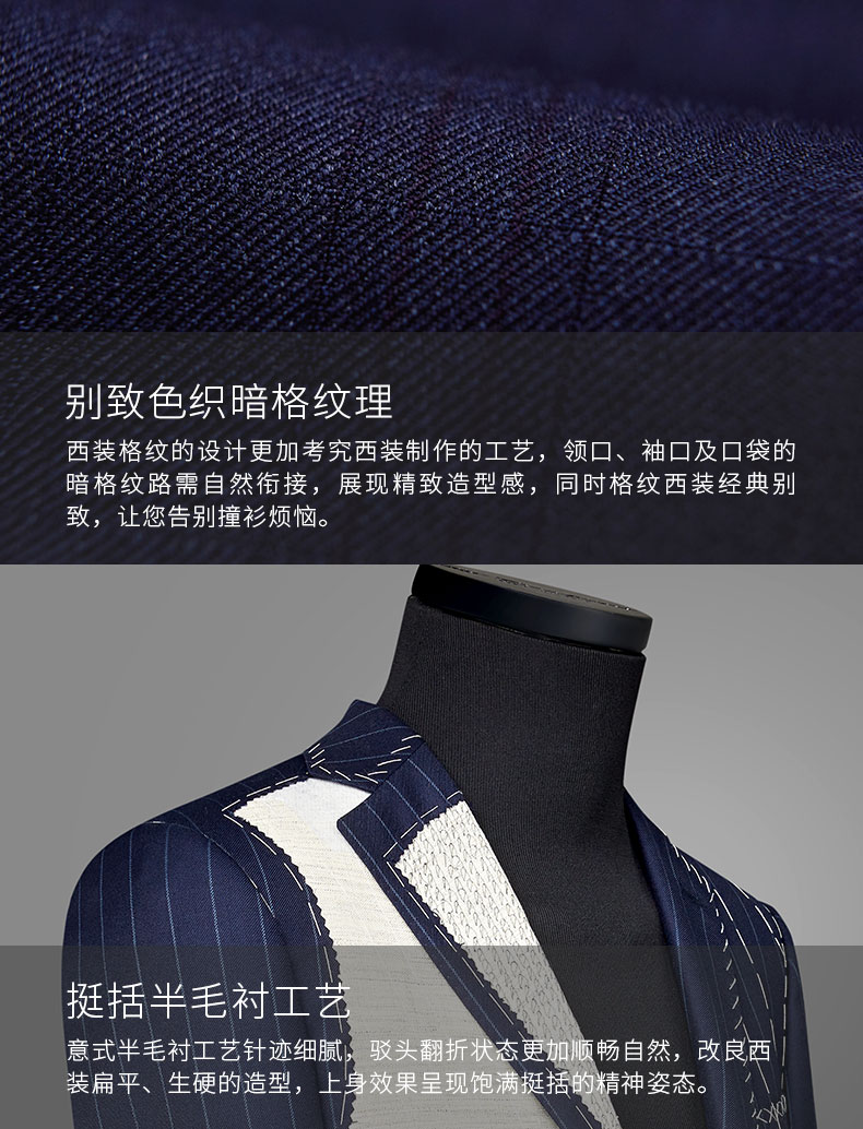柏品 意大利Reda 130支纯羊毛西服 图2