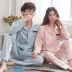 Bộ đồ ngủ mùa thu và mùa đông đôi nam cotton dài tay có thể mặc quần áo nữ cỡ lớn tháng sau quần áo nữ sau sinh đồ bộ thể thao Cặp đôi