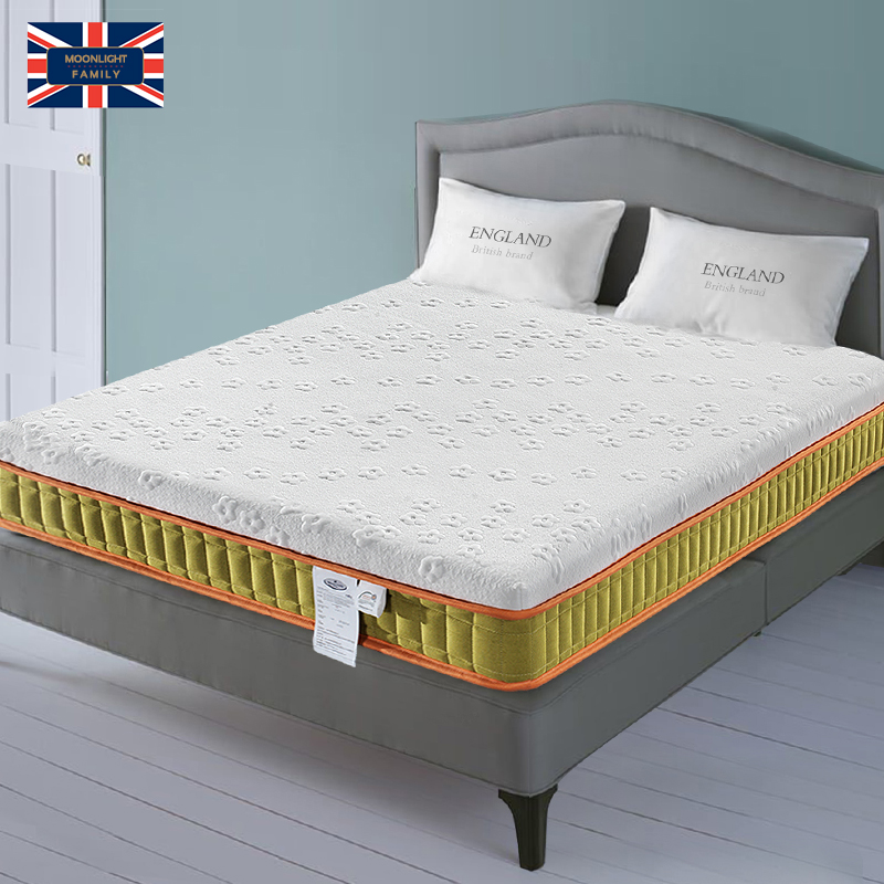 moon eco-friendly generation brown cotton mattress independent bag spring mattress 1 8m 1 5m children's mattress protection against the hard-Taobao