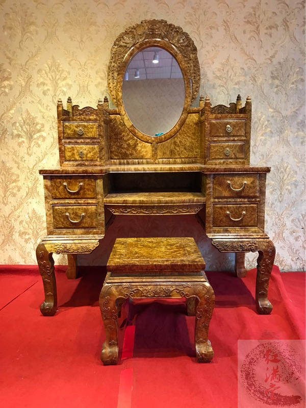 Golden Silk Makeup Table Golden Changlu Makeup Table Ming Qing Classical Redwood Furniture Antique New Chinese Makeup Table Solid Wood