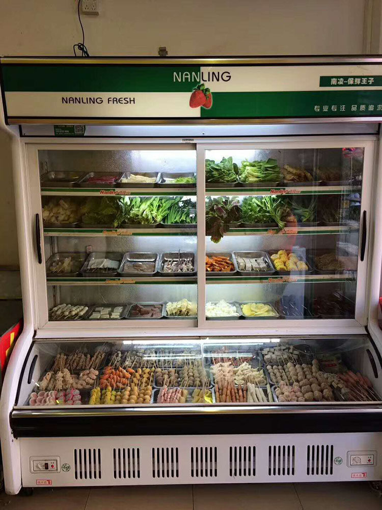 Nanling Order Cabinet Freezer Display Cabinet Refrigerated Frozen Mala Tang BBQ Double Temperature Order Cabinet Fruit Preservation Cabinet