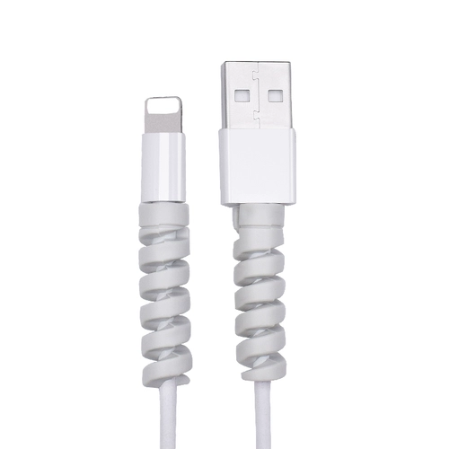 Защитная крышка спирального кабеля для передачи данных подходит для Apple, Huawei, Android, vivo, универсального кабеля для передачи данных iPhone, чтобы предотвратить изгиб и поломку.