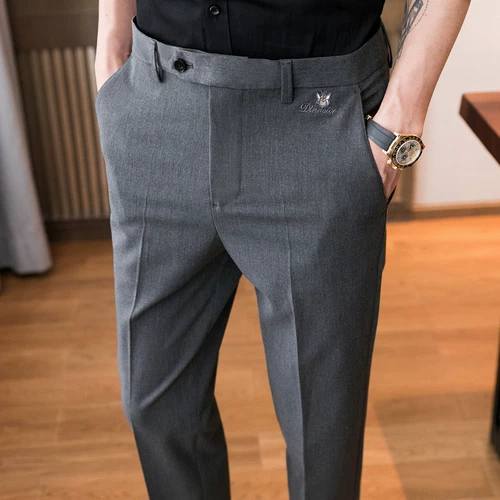 Трендовые штаны, осенний пиджак классического кроя, в корейском стиле