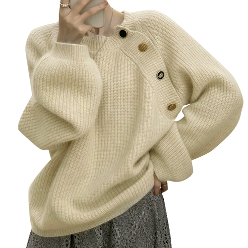 Весенний дизайнерский свитер, трикотажная куртка, тренд сезона, оверсайз