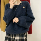 Весенний дизайнерский свитер, трикотажная куртка, тренд сезона, оверсайз