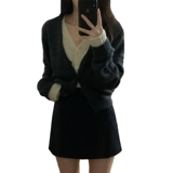 Трикотажный осенний весенний свитер, короткий лонгслив, подходит для подростков