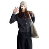 Цветной свитер, осенний кардиган, куртка, демисезонный трикотажный комплект, изысканный стиль