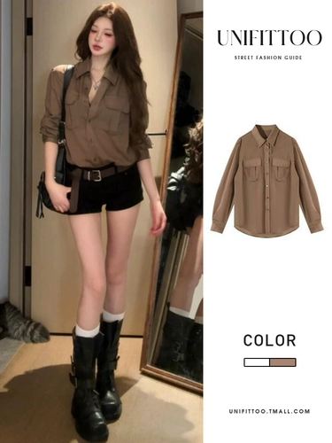 Осенняя рубашка, французский стиль, в корейском стиле, защита от солнца