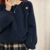 Весенний дизайнерский свитер, трикотажная куртка, тренд сезона, оверсайз