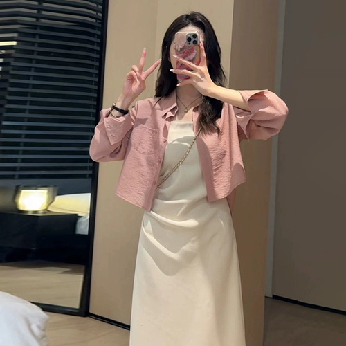 Летний приталенный комплект, корсет, длинная юбка, эффект подтяжки, подходит для подростков