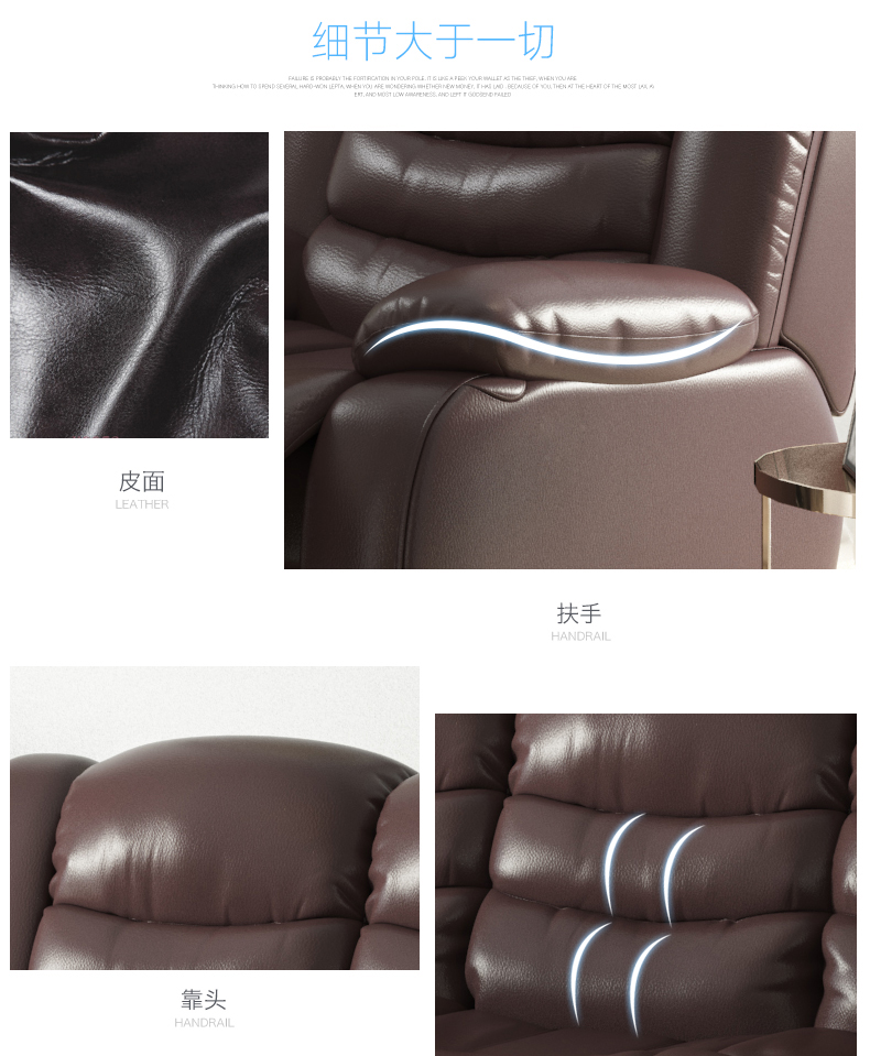 sofa da đơn giản không gian căn hộ nhỏ trên ba lớp đầu tiên của sofa da phòng khách phòng nghe nhìn hiện đại của Mỹ - Ghế sô pha sofa đẹp giá rẻ