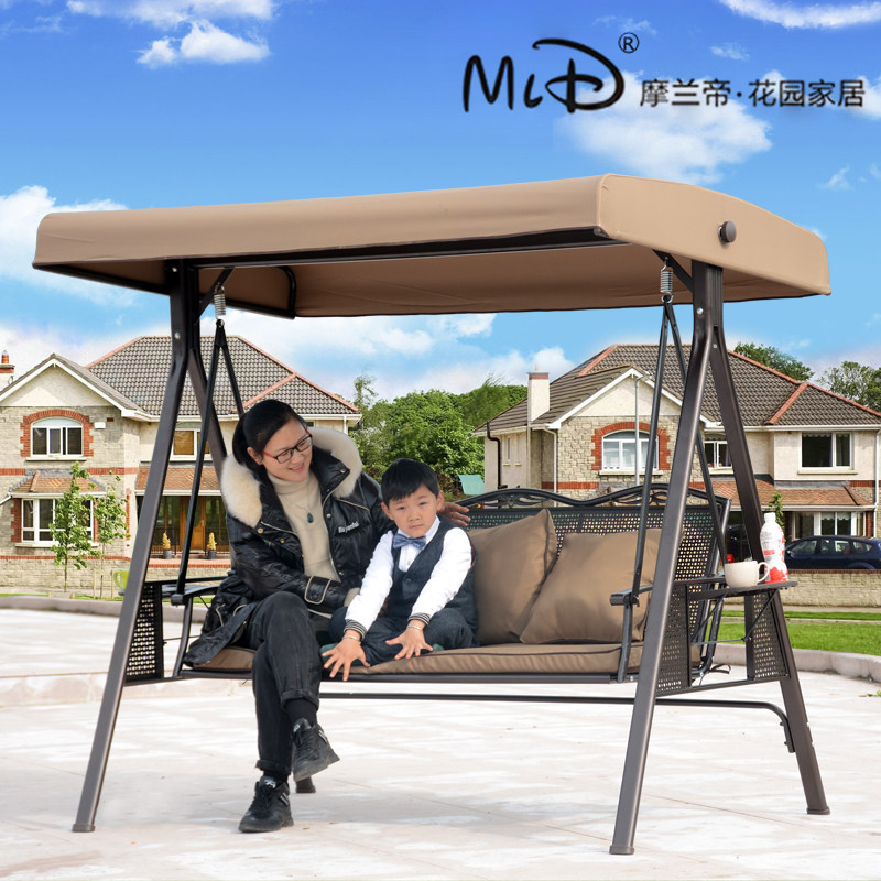 Iron luxury swing chair courtyard garden outdoor leisure swing adult hammock villa open-air balcony chair