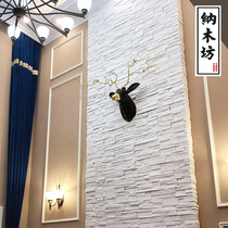 White cultural stone American gray cultural brick Indoor balcony TV background wall Garden villa Nordic exterior wall brick