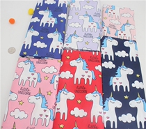 Clear 6 Fold Unicorn Digital Printed Down Clothing Fabric 50D Imitation Memory Cloth