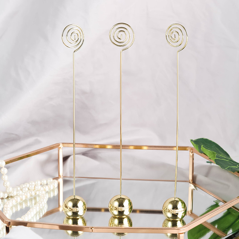 The latest golden hotel table price seat card holder number clip wedding table number table number plate clip custom clip