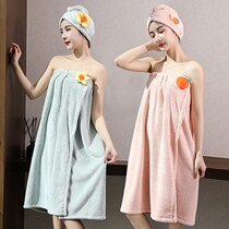Japanese winter 2021 new bath towel household women can wear and wrap towel cotton absorbent adult bath skirt tube top
