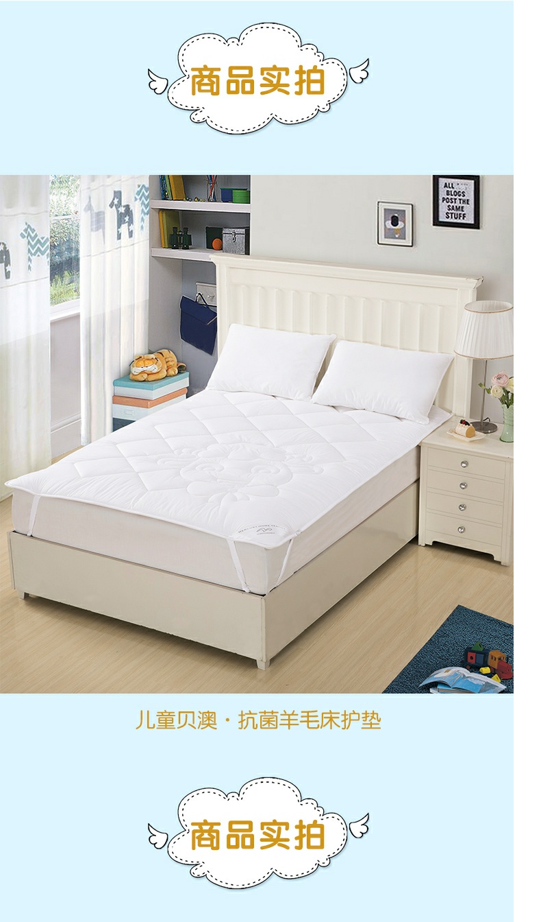 Mercury nhà dệt bông nệm học sinh đơn người lớn giường đôi nhíp trẻ em Pui O kháng khuẩn len giường đệm - Nệm nệm cao su nhập khẩu