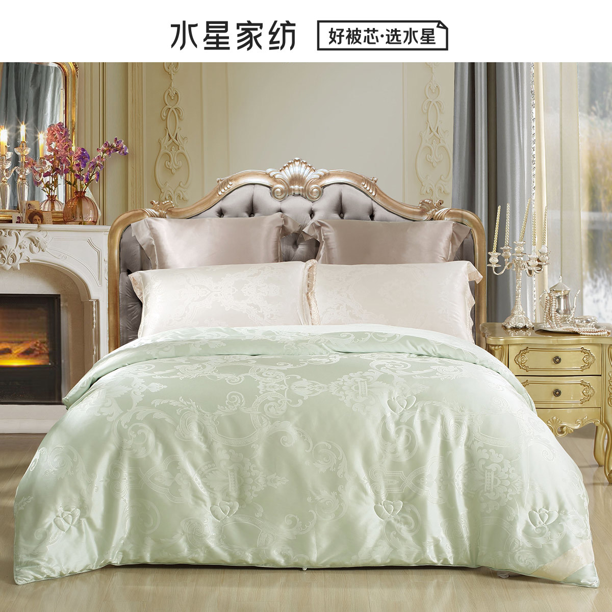 Water Star Home Spun Silk Quilt Core Warm Quilt Double Winter Quilt Song Mulberry Silk Thickened Winter Quilt Core by Versailles