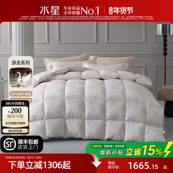 Mercury Home Textiles 95% White Goose down Winter Quilt, Class a Antibacterial and Warm down Quilt, High-End Quilt Core, New Year Gift