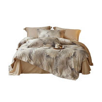 Mercury Home Textiles 60S brushed four-piece antibacterial set satin bed sheet quilt cover warm bedding 24 years new product